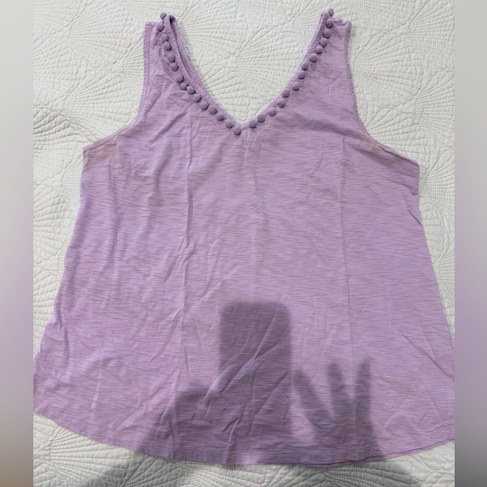 Lilly Pulitzer Gigi Pom Pom Lavender Tank XL